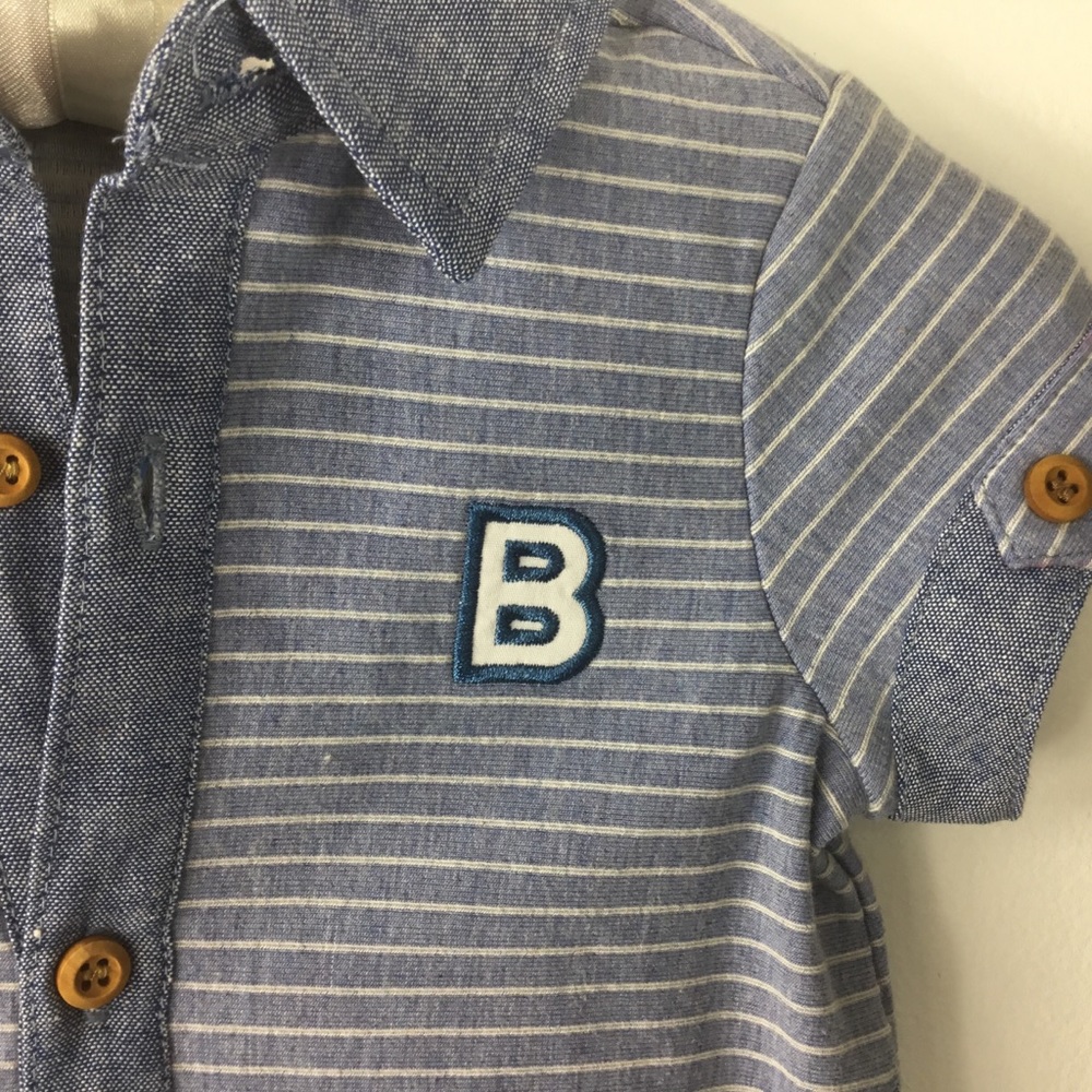 Dave&Bella NWT!Blue Striped One Piece Short Sleeve
